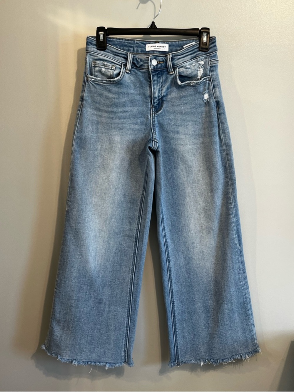 SOLD.    Flying Monkey Mid-Rise Wide Leg Jean